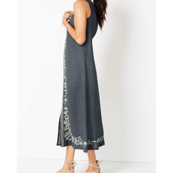 J.JILL Pure Jill Embroidered Dark Brown Sleeveless Dress - Picture 11 of 11